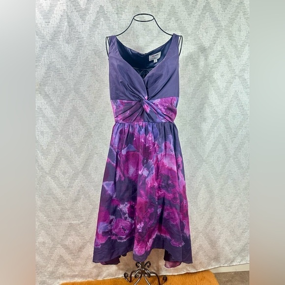 Lela Rose x Neiman Marcus silk blend floral high low dress size 6 - Picture 2 of 8
